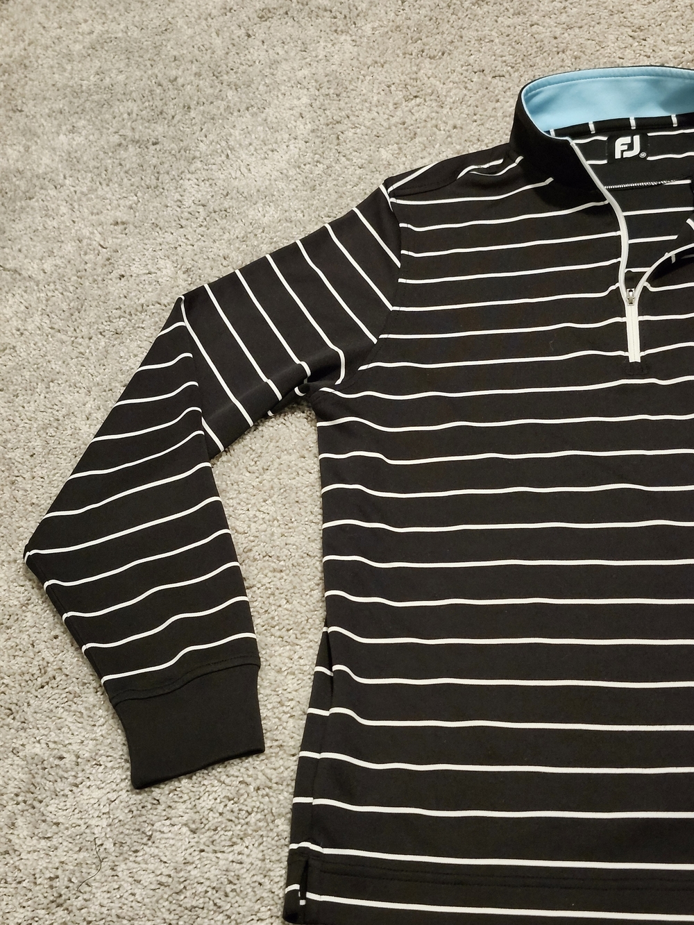 FootJoy *L* Performance Striped 1/4 Quarter Zip Golf Pullover Westmount CC Logo